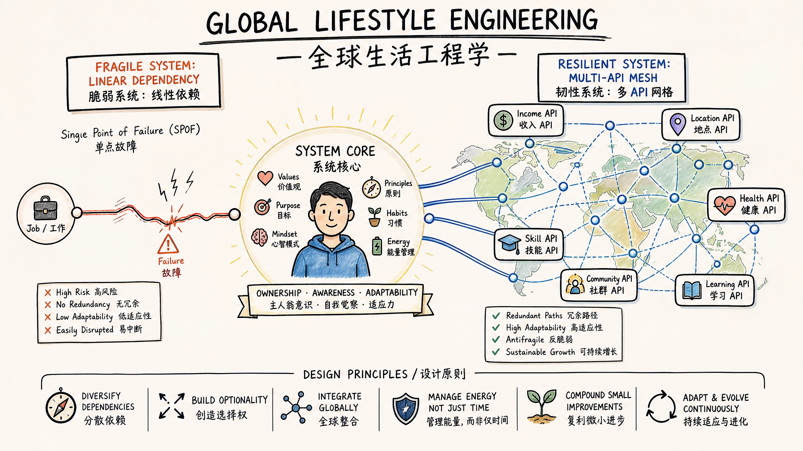人生的SPOF：你的系统有几个单点故障？——全球生活工程学的风险透视
